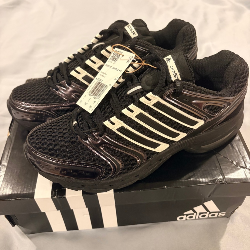 Adidas Adistar Control 5 W Black White Running Shoes Gym Workout Womens 9.5 NWT